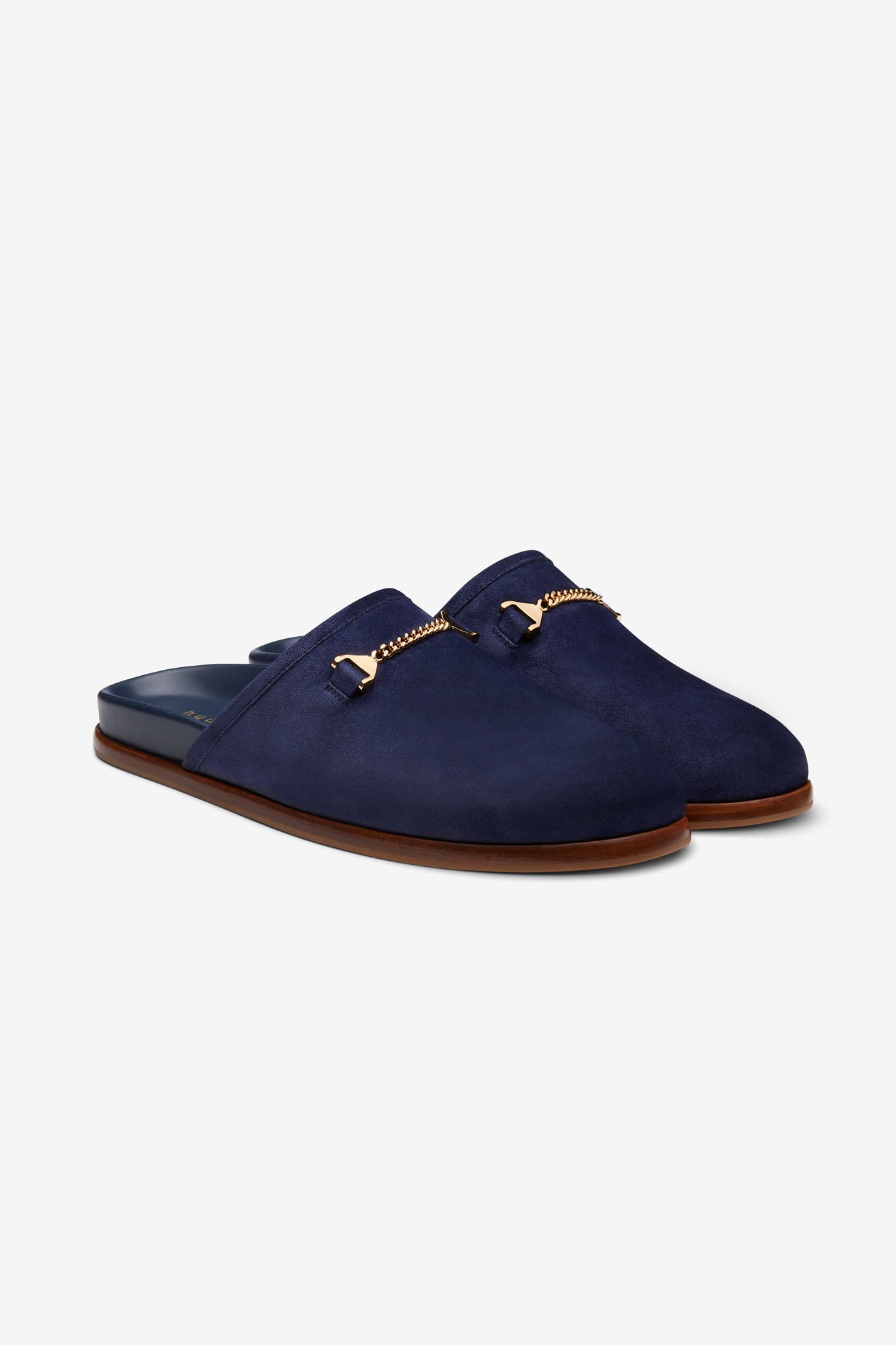 Quincy Slipper Dark Blue Suede