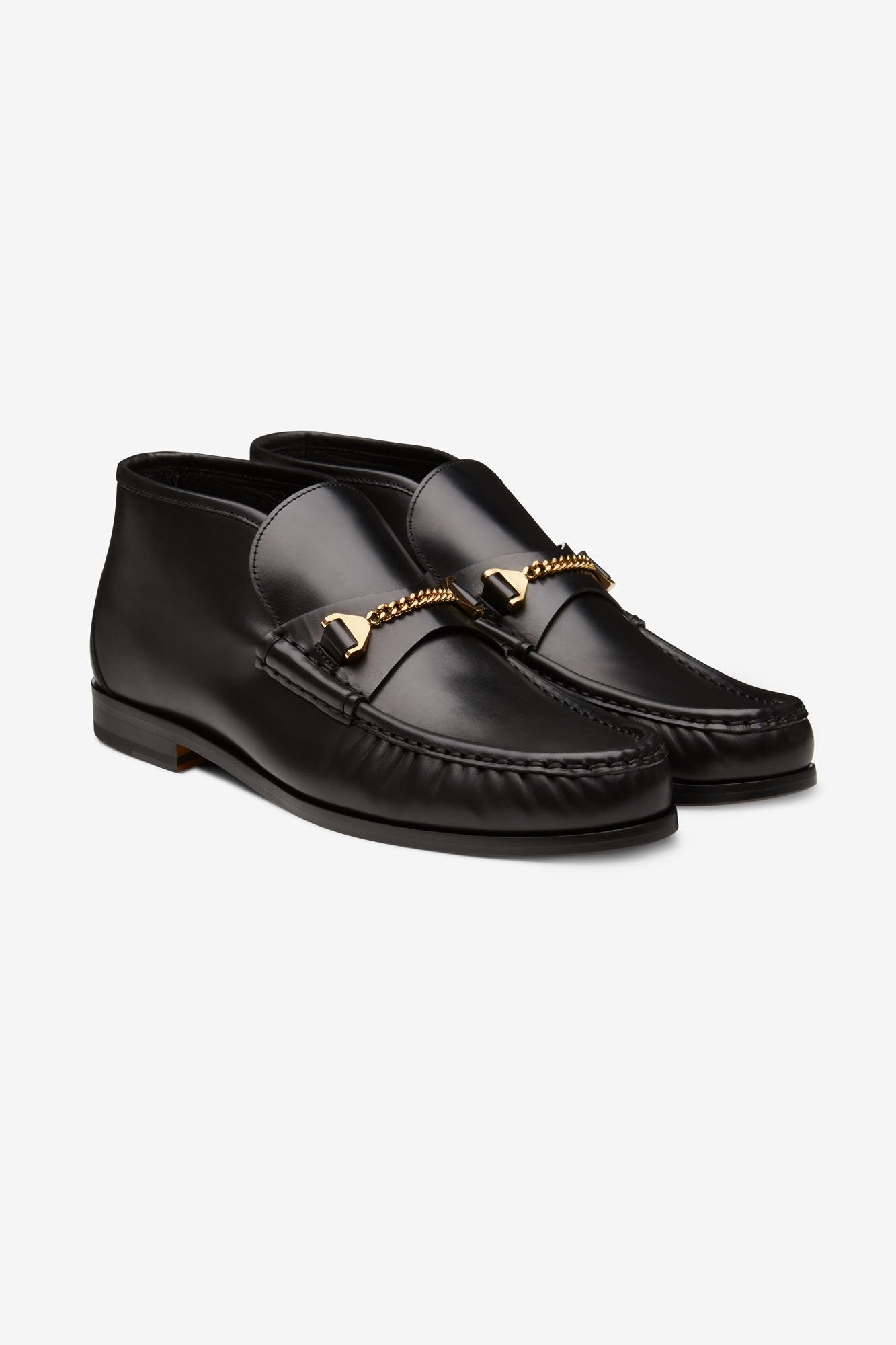 Mick Mid Moccasin Black Leather