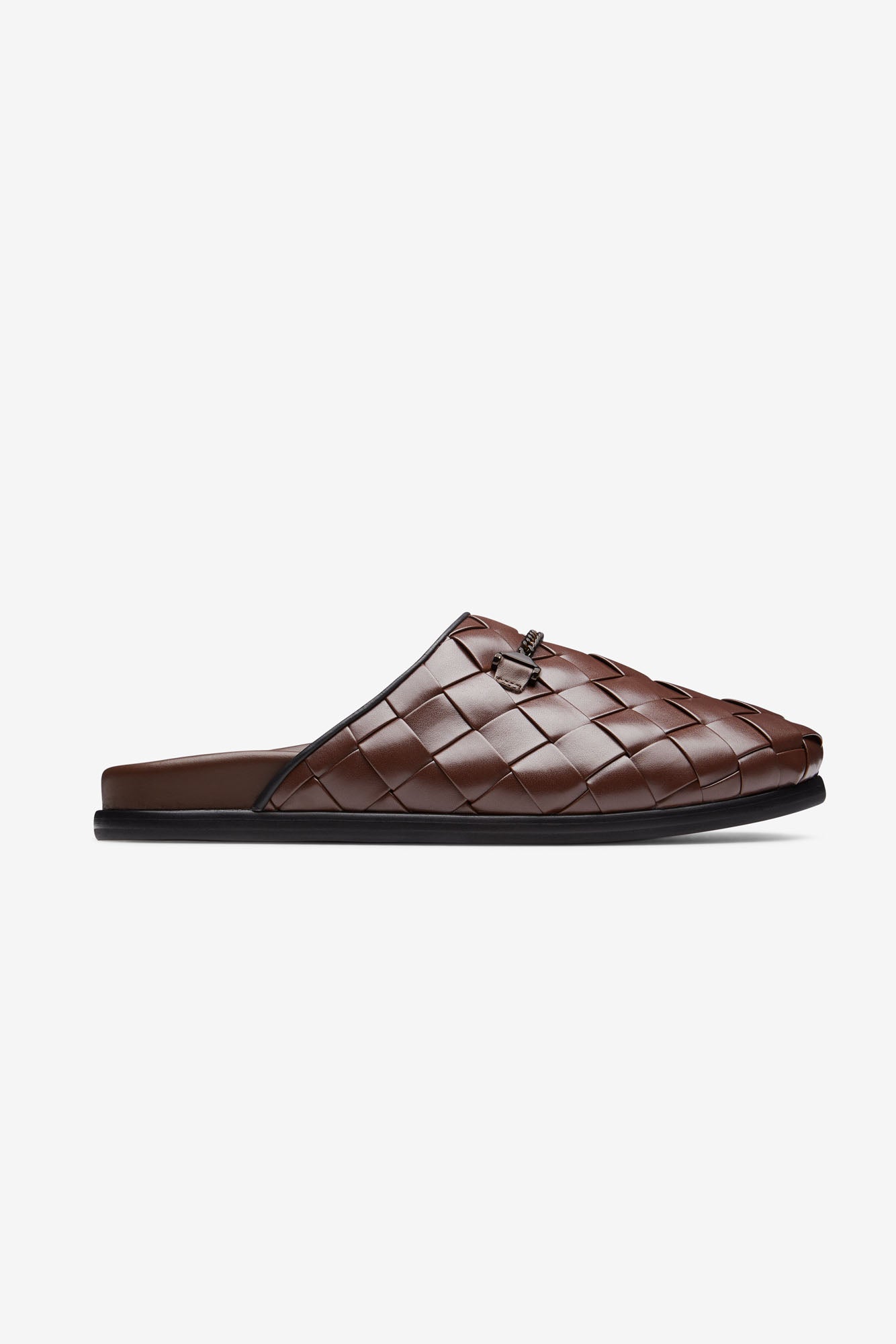 Quincy Slipper Chocolate Weave