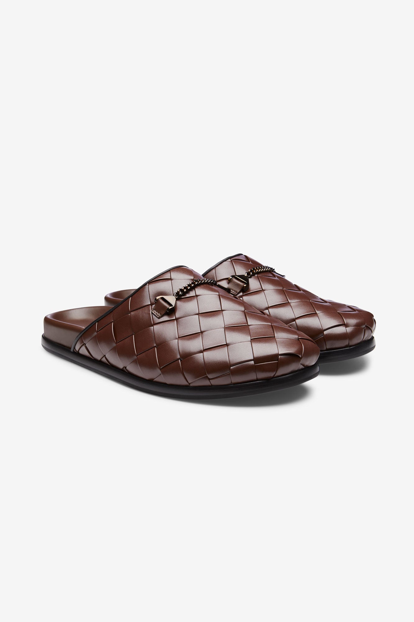 Quincy Slipper Chocolate Weave