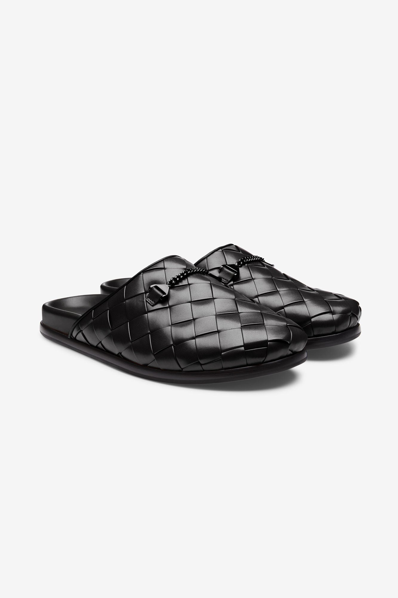 Quincy Slipper Black Weave