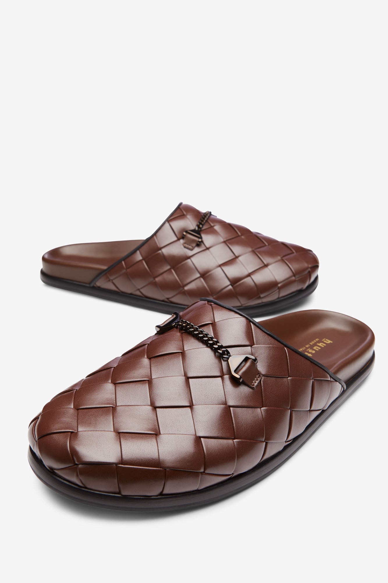 Quincy Slipper Chocolate Weave