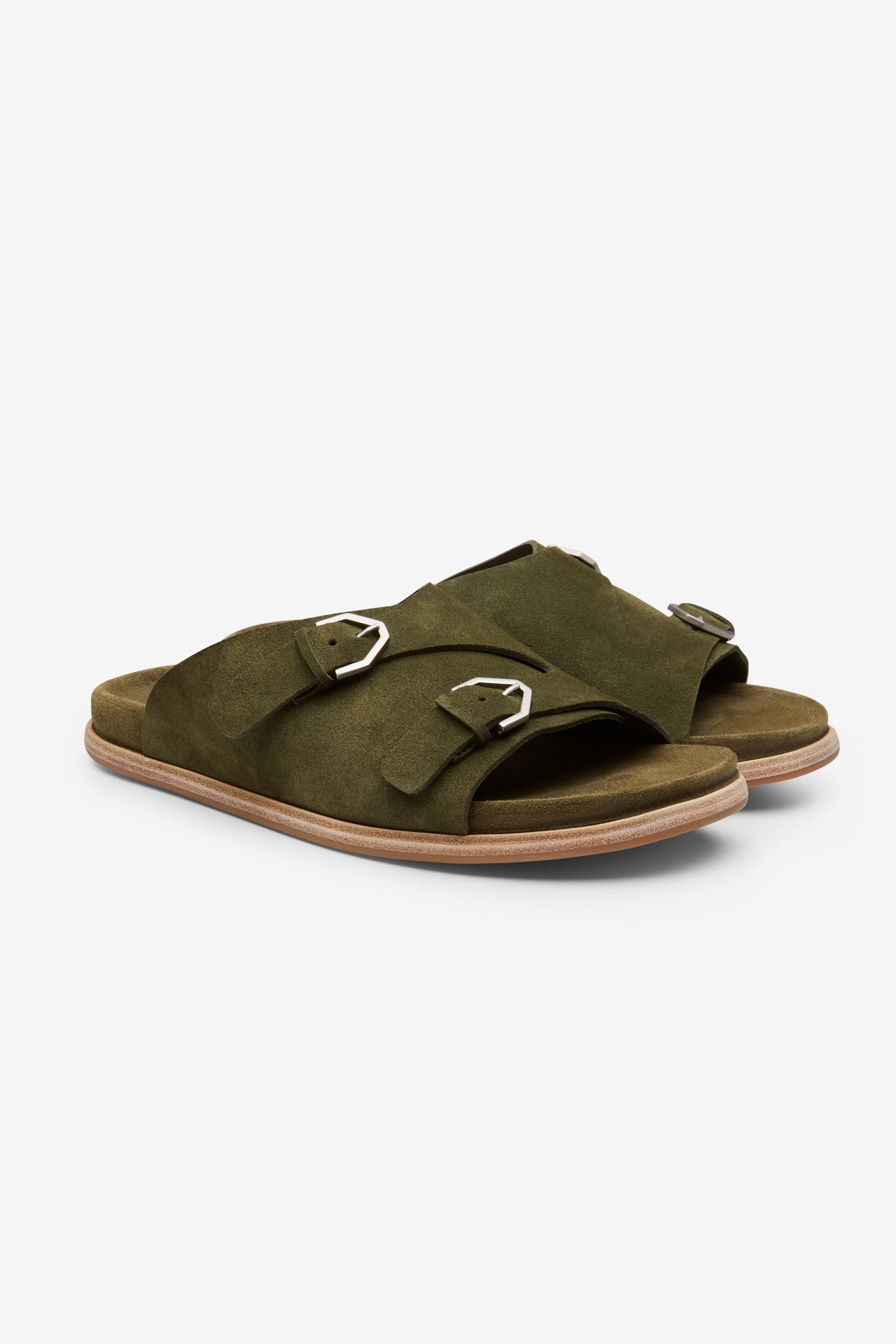 Marvin Olive Green Reversed Suede
