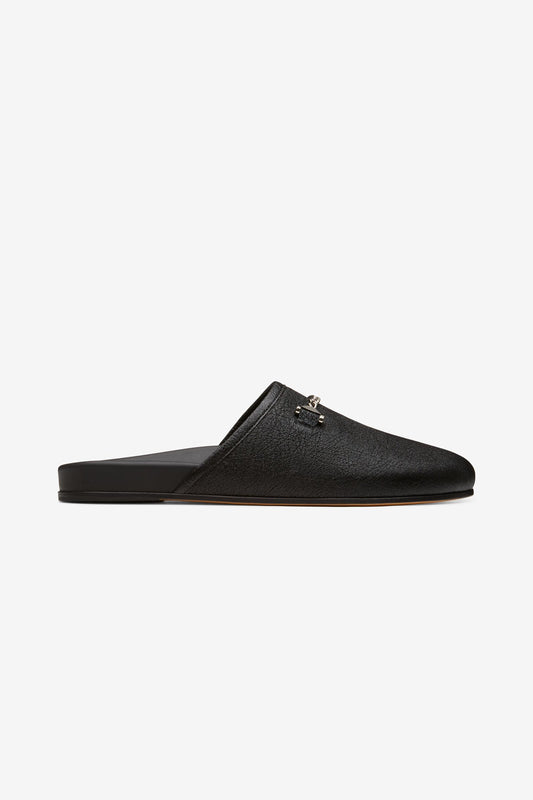 Quincy Slipper Lamé Black