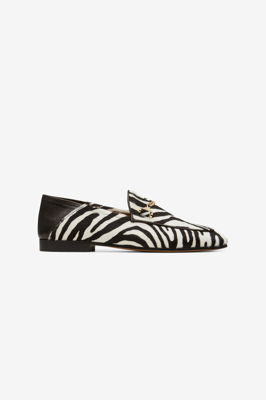 Hyusto Debbie Loafer Zebra Pony hair Side view