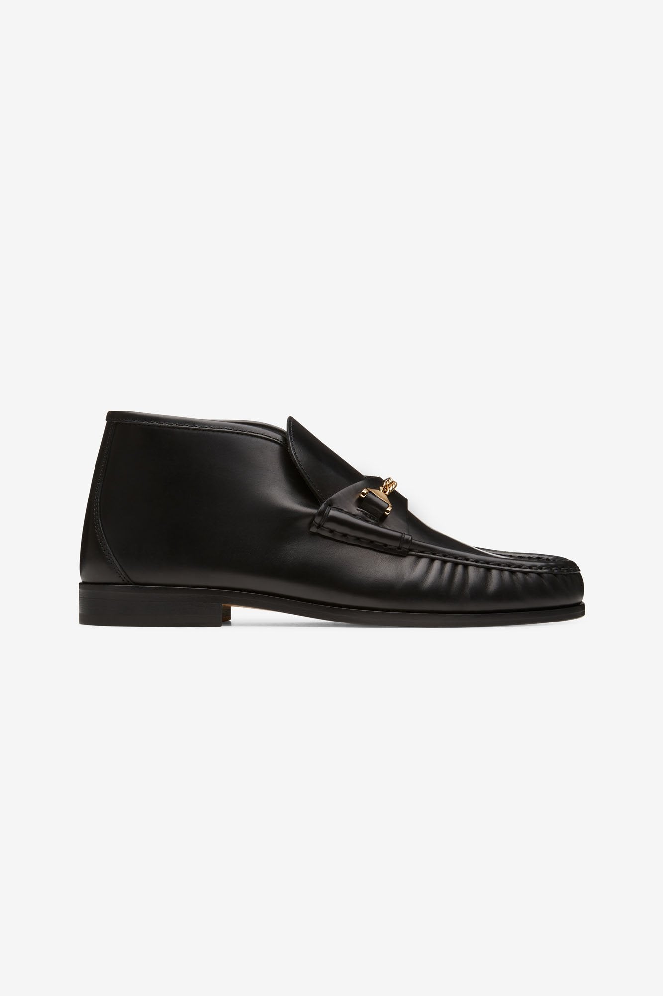 Mick Mid Moccasin Black Leather
