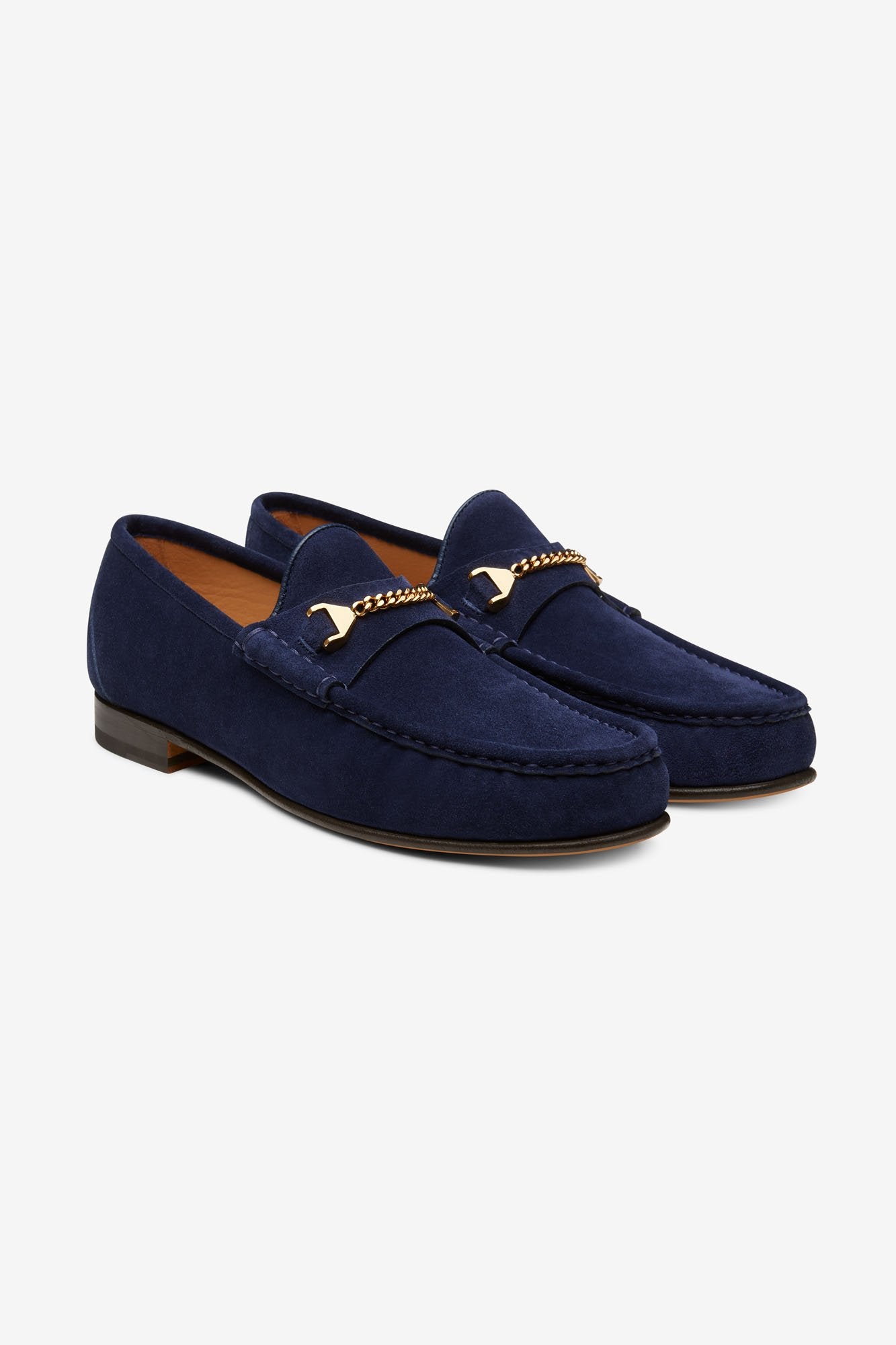 Hyusto Mick Mocsasin Dark Blue Suede 3/4 view