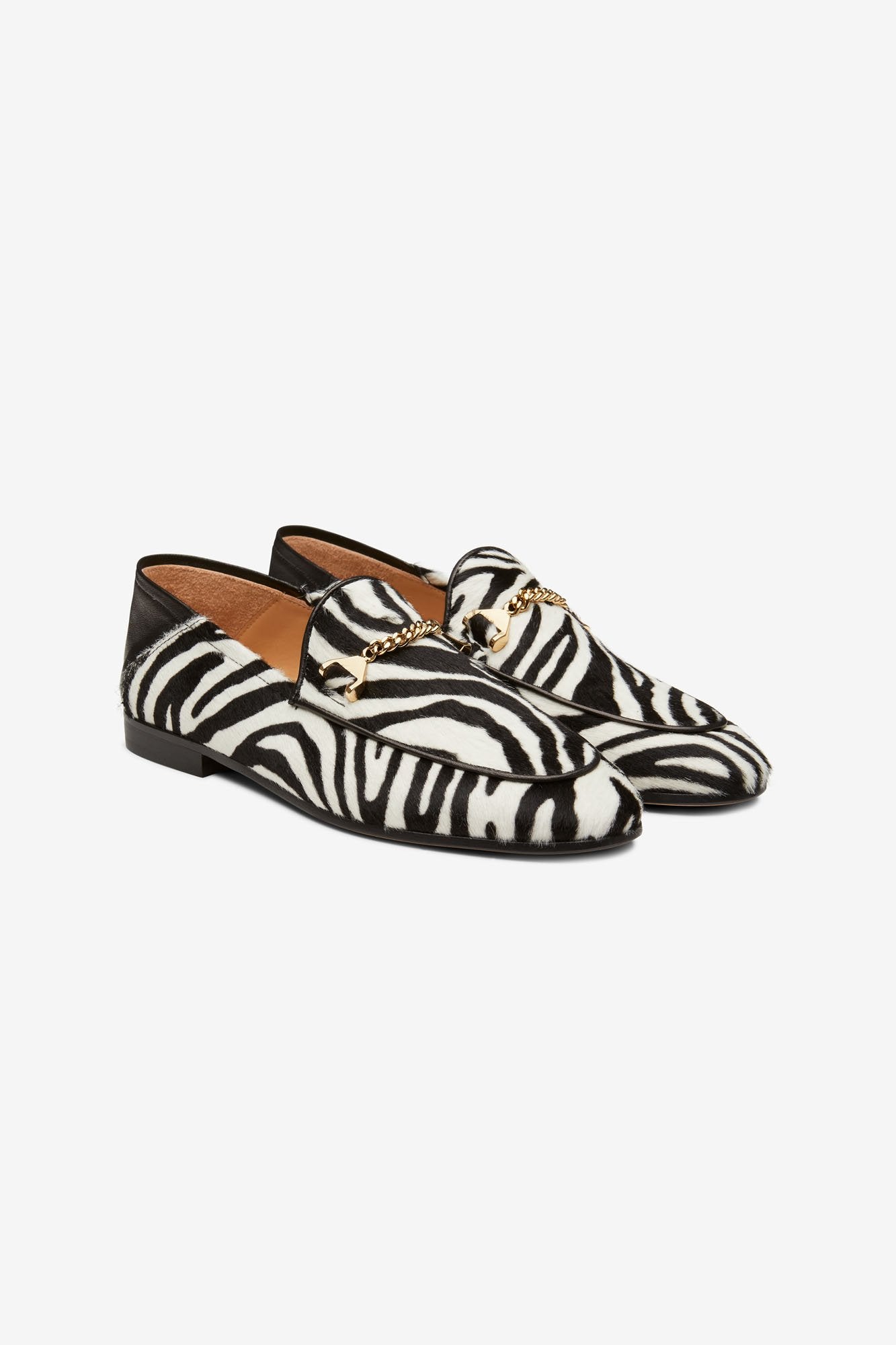 Hyusto Debbie Loafer Zebra Pony hair 3/4 view