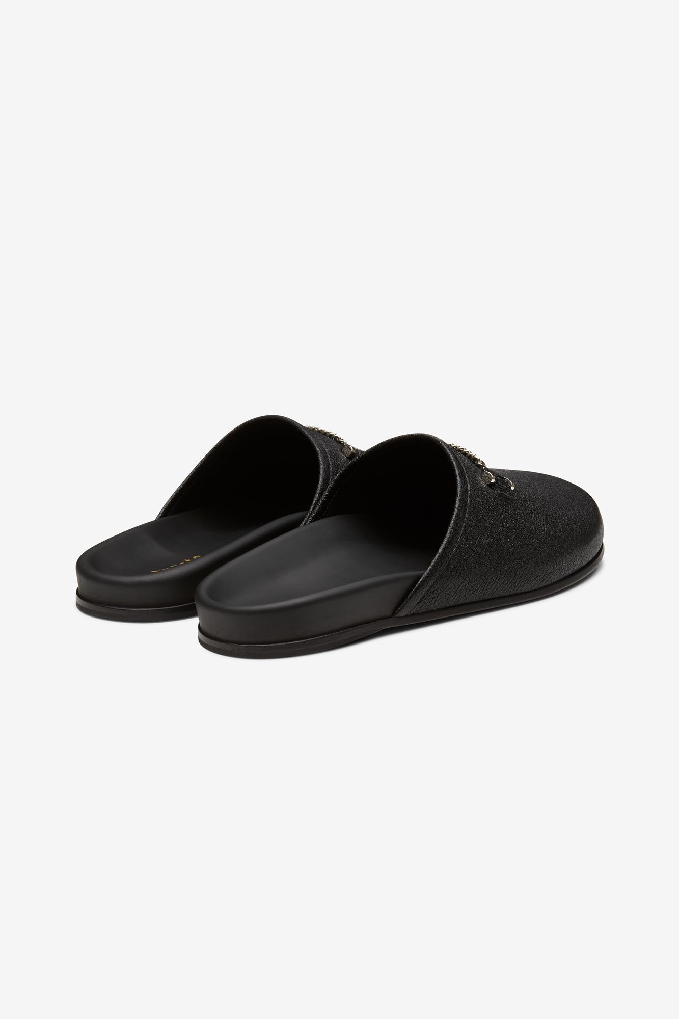Quincy Slipper Lamé Black