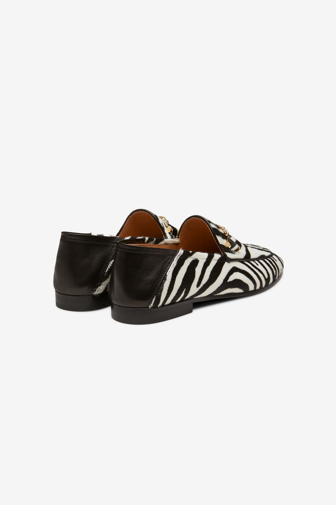 Hyusto Debbie Loafer Zebra Pony hair 3/4 view pair