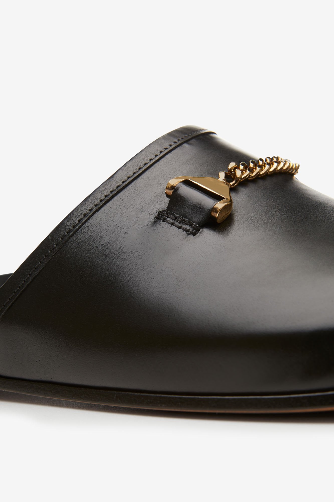 Hyusto Quincy Slipper Black Leather back view